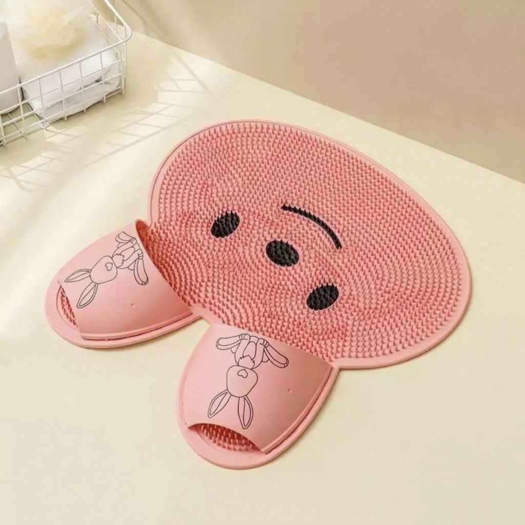 Silicone Foot Scrubber Mat for Bathroom – Foot Cleaning & Massage