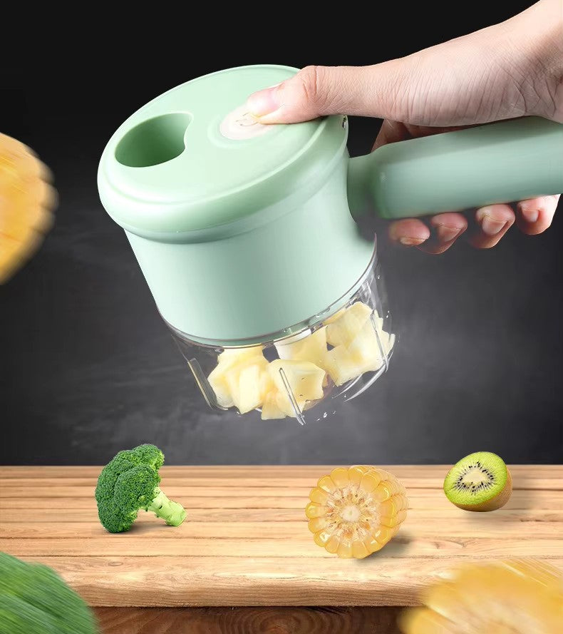 4-in-1 Handheld Electric Vegetable Cutter
