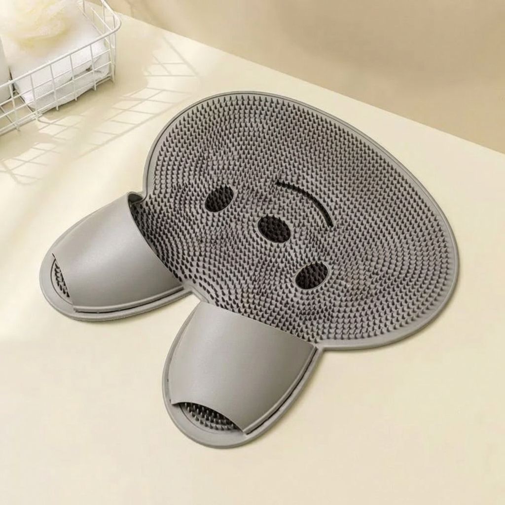 Silicone Foot Scrubber Mat for Bathroom – Foot Cleaning & Massage