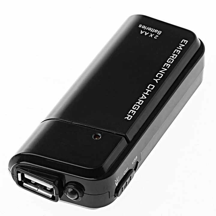 Portable USB Backup Power Bank with AA Batteries